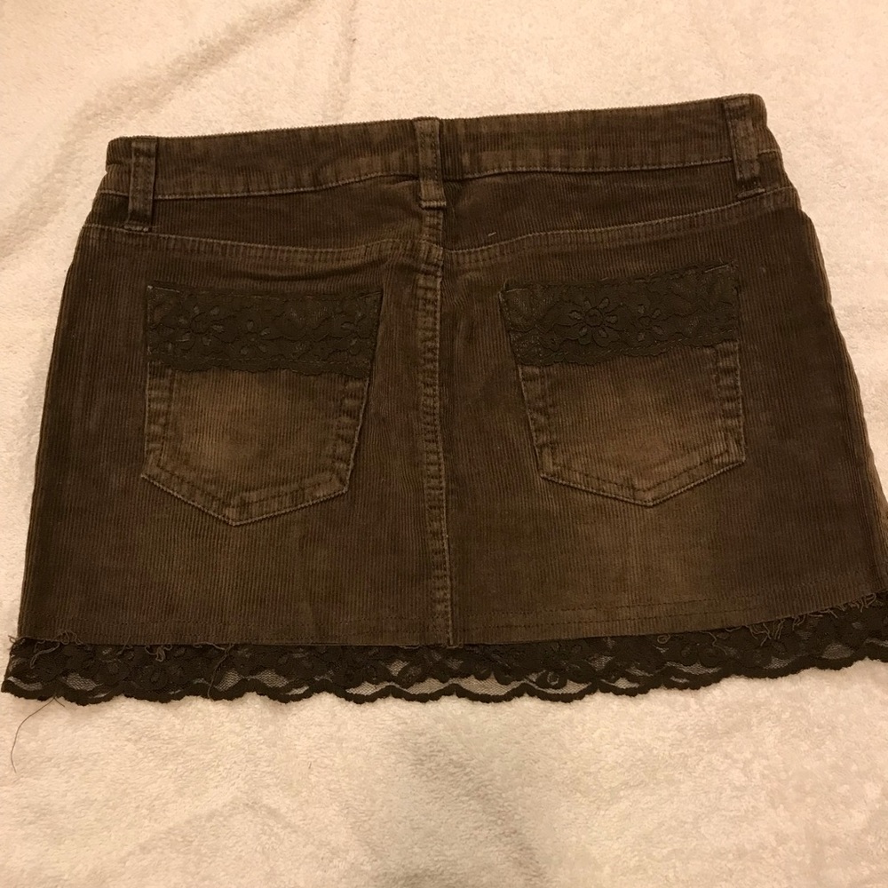 Brown corduroy skirt